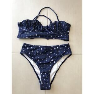 Shein Bikini Set Ruched Floral Swimsuit